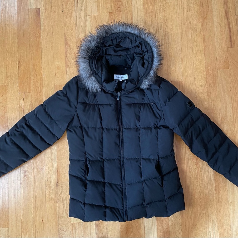 Calvin Klein black puffer down jacket